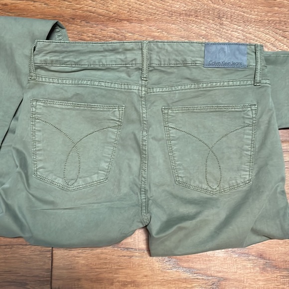 Army Green CK Ankle Skinny Jeans 27 - Picture 4 of 4